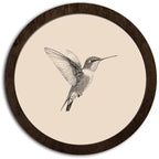 CFFJLHN Vintage Spring Hummingbird Bird Wall Art Decor, Neutral Sketch Minimalist Farmhouse Bird Round Hanging Wall Decor for Home Bedroom Living Room Bathroom, 10x10 Inch by Unknown