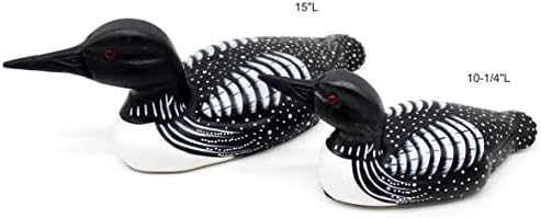 CVHOMEDECO. Primitives Hand Engraving and Painted Wood Loon Farmhouse Figurine Decorative Accent, 15 Inch - Image 7