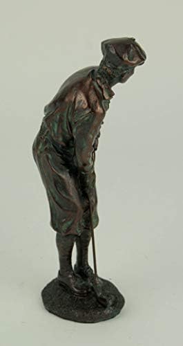 Man Golfer Putting Bronzetone 9 Inch Resin Stone Statue Figurine - Image 4