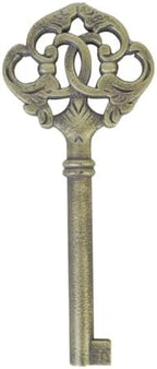Esvinte Vintage Wall Sculpture Bronze Gold Key Wall Decor Antique Decoration Pediment Hallway Art Statue for Living Room Office Bedroom Gallery,Handmade Gift,A Whimsical Art Piece with Intricate Textures (Brassy Scepter Head) by Esvinte
