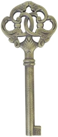 Esvinte Vintage Wall Sculpture Bronze Gold Key Wall Decor Antique Decoration Pediment Hallway Art Statue for Living Room Office Bedroom Gallery,Handmade Gift,A Whimsical Art Piece with Intricate Textures (Brassy Scepter Head) by Esvinte