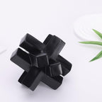 Black Knot Decor Knick Knacks for Shelves, Black Geometric Sculpture Statue Modern Decorative Objects Shelf, Black Home Décor Accents, Minimalist Bookcase Tv Stand Coffee Table Entrance Decor Objects - Image 3