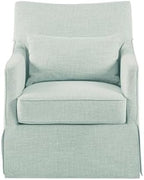 Martha Stewart 360° Mint Swivel Chair, Modern Classic Skirted Armchair - Image 6