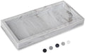 Silicone Bathroom Vanity Tray Dish Soap Holder Sink Organizer, Marble Grey by Heagoale