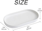 Speckled White Round Soap Dispenser Tray - 8'' Ceramic Vanity Tray for Bathroom Decorative, Jewelry Ring Dish, Comestic Holder, Kitchen Sink Countertop Organizer Plate - Image 2