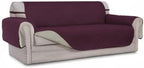 Easy-Going Reversible Couch Cover, 3 Cushion Sofa, Wine/Beige | Machine - Image 10