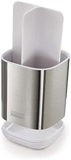 Joseph Joseph EasyStore Stainless-Steel Toothbrush Holder Bathroom Storage Countertop Organizer Caddy, Small - Image 5