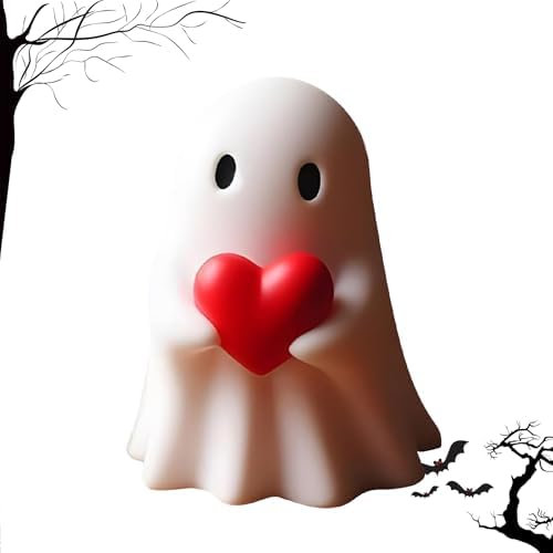 Halloween Ghost Figurine，Red Heart Ghost Figurine by Unknown