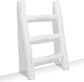 FUIN Tea Towel Ladder, Mini Rustic Solid Wood Decorative Ladder, White by FUIN