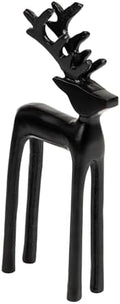 Mind Reader Modern Metal Reindeer Figurine, Sleek Aluminum Winter Holiday Decor, Rustic Contemporary Accent, Black by MindReader