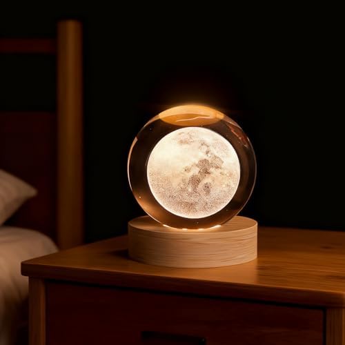 3D Moon Crystal Ball 2.4in Universe Gifts for Space Enthusiasts - Image 5