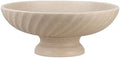 Deobath Large Resin Pedestal Decorative Bowl - Modern Fruit Bowl for Kitchen Counter - Handicraft Bowls for Home Decor - Key Bowl for Entry Table,Artificial Stone Beige by Deobath