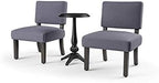 Furniture of America Jetson Wood 3-Piece Accent Table and Chair Set in Gray - Image 5