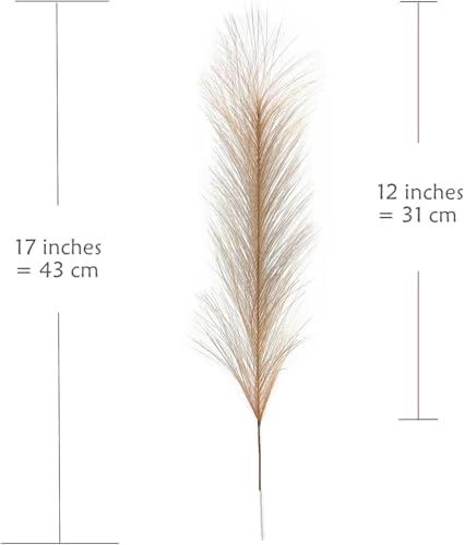Fake Pampas Grass - Khaki 30 Pcs, Artificial Boho Small Reeds Stems 17 Inch - Image 5