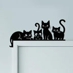 CUTHOLLOW Cute Cats Door Topper Sign Metal Wall Art Decor by CUTHOLLOW