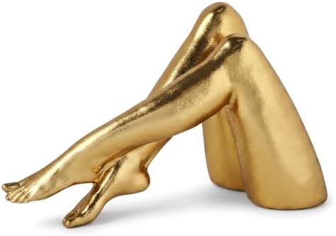 Gold Room Decor Resin Legs Sculpture, Side-Lying Statue for Desk by ZHAOXIANG