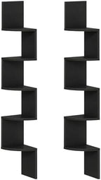 HOOBRO Corner Shelf Wall-Mounted, Set of 2 Floating Corner Shelves for Wall by HOOBRO