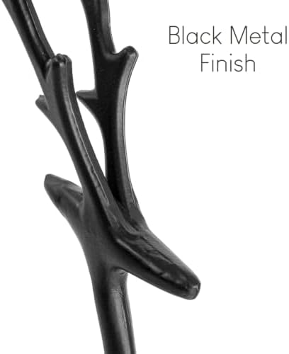 Christmas Decorations - Set of 2 Sculpted Black Metal Reindeer Statues - Image 5