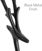 Christmas Decorations - Set of 2 Sculpted Black Metal Reindeer Statues - Image 5
