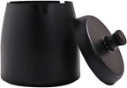 Small Outdoor Ashtray with Lid for Cigarette, Smokeless Stainless Steel Ash Tray, Smell Proof Windproof Ashtrays for Outside Patio Home Office Tabletop, Odorless Car Ashtrays(2.99"x2.68"x2.95") by INONE