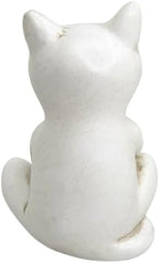 Top Brass Sassy White Cat Figurine – Funny Resin Home Desk Decor - Image 4