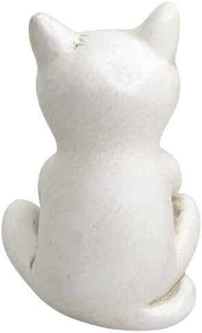 Top Brass Sassy White Cat Figurine – Funny Resin Home Desk Decor - Image 4