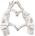 Skeleton Heart Hands Decor Gothic Statues Halloween Decor, White by Unknown