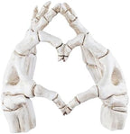 Skeleton Heart Hands Decor Gothic Statues Halloween Decor, White by Unknown