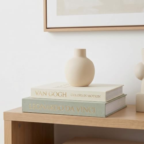 MAOBUYOU Decorative Storage Books Set of 2, Linen Cover, Gold Letters, White and Green - Image 7