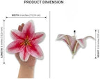 20PCS 6" Large Fake Lily Flower Heads, Realistic Stamens Artificial Flowers for Crafts Cake Wedding Decor (Dark Pink) - Image 5