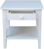 IC INTERNATIONAL CONCEPTS Spencer White Wood End Table in White - Image 8