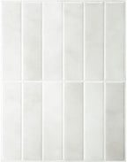 Smart Tiles Peel and Stick backsplash, Stacked White & Grey, 11.43"x9" by SmartTiles-OriginalPeelandStickBacksplashTiles