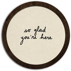 CFFJLHN Rustic Farmhouse Wall Art Decor, Oh It's So Good to Be Home Motivational Neutral Minimalist Round Wood Hanging Wall Decor for Home Bedroom Living Room, 10x10 Inch by Unknown