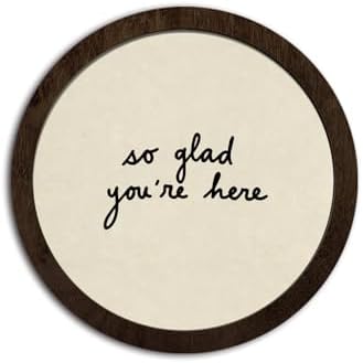 CFFJLHN Rustic Farmhouse Wall Art Decor, Oh It's So Good to Be Home Motivational Neutral Minimalist Round Wood Hanging Wall Decor for Home Bedroom Living Room, 10x10 Inch by Unknown