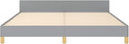 Bed Frame with Headboard Scandinavian Bed Frame Rectangular Bedroom Furniture - Image 6