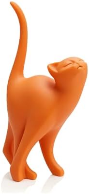 7 Inch Orange Proud Cat Statue by AMOIENSIS