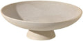 Large Decorative Fruit Bowl, Snack Candy Pedestal Bowl, Stripe Beige by AdornMyHomeEnjoyMyLife