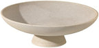 Large Decorative Fruit Bowl, Snack Candy Pedestal Bowl, Stripe Beige by AdornMyHomeEnjoyMyLife