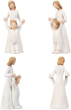 Mother and Child Figurine, Mom and Boy Holding Hands Walking Together - Image 6
