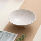 6" Small Decorative Bowl, Multi-Purpose Decorative Bowls for Keys, Candy and Home Decor, Ceramic Bowl （Retro White） - Image 7