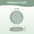 Hanobe Sage Green Decor Tray, Beaded Edge & Distressed Finish - Image 3