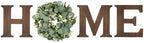 Mkono Home Sign Wall Decor, Farmhouse Wood Letters Eucalyptus for O, Brown by Mkono
