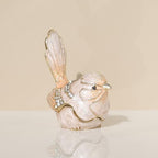 Bird Trinket Box Golden Crystal Enameled Hand-Painted Hinged Animal Jewelry Box, Elegant Home Decor & Unique Gift for Bird Lovers decor for home - Image 6