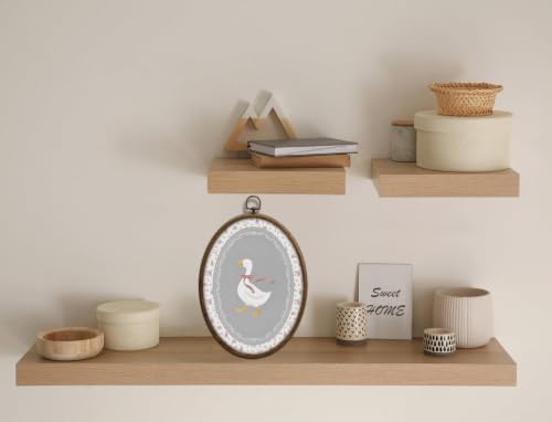 Cottage Core Goose Nursery Oval Wall Art, Floral Nursery Decor，Waterproof - Image 4