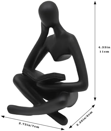 Reading Women Statue, Thinker Sculptures, Abstract Art Ornament, Modern Aesthetic Figurine Decoration, Suitable for Home Living Room Bedroom Office Shelf Table Desk Bookshelf Decor - Image 6