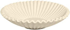 Brown Decorative Bowls for Home - Stylish Flat Purse Bowls - Round Foyer Key Bowl - Handmade Resin Scalloped Ruffle Bowl for Display Centerpiece by OGANGART