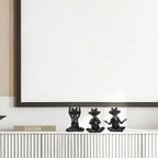 Suoedd Black Frog Yoga Figurines 3 Pcs,Modern Decor for Shelf,Desk,Office - Image 7