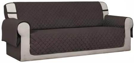 Easy-Going Reversible Couch Cover, 4 Seater Sofa, Chocolate/Chocolate | - Image 8