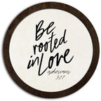 CFFJLHN Christian Bible Verse Wall Art Decor, Religious Be Rooted in Love Scripture Biblical Round Hanging Wall Decor for Home Bedroom Living Room Church Prayer Room Office, 10x10 Inch by Unknown