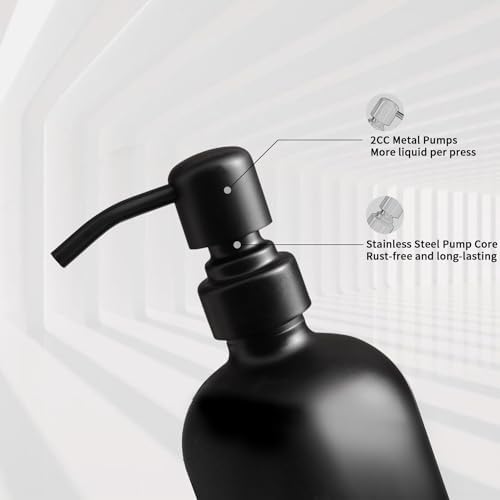 Prus Waso Matte Black Soap Dispenser Set - Image 5